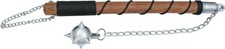 PAKISTAN KNIVES Single Ball Mace 17 5/8" Overall Black Cord Wood Handle