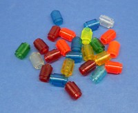 LEGO 25 x runde hohle transparente 1x1 Steine (3062b) rot|gelb|grün gemischt mix