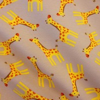 Stoff Meterware Baumwolle Jersey Giraffe beige Kleiderstoff Kinderträume 2016