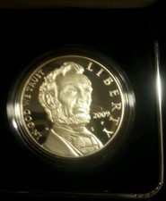 2009-P Proof 90% Silver Abraham Lincoln Commemorative Dollar box coa mint cond