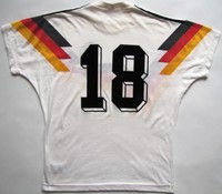Deutschland DFB WM 1990 Germany #18 Klinsmann Trikot T-shirt Adidas Italia 90 M