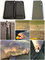 Karpfen Rig, Hair Rigs  Boilie Haken 20x mit Vorfach Tasche NEU!! Karpfen angeln