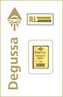 DEGUSSA Combi Goldbarren 1g Feingold 999,9/1000