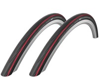 2x Schwalbe Lugano Reifen 700-23C rot (23-622) Rennrad 28" Kevlar Pannenschutz