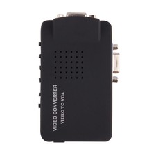TV RCA Composite S-Video AV In To PC VGA LCD Out Converter Adapter Box US AB