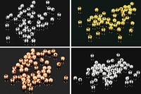 Perlen Metallperlen 4mm Kugel Spacer Zwischenperlen Großlochperlen, S2 