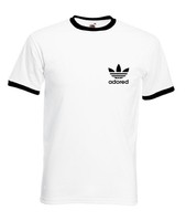 STONE ROSES ADORED MANCHESTER SCOTLAND SPIKE ISLAND IAN BROWN RINGER T-SHIRT