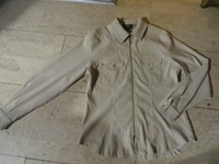 dünne Damen Jacke Blazer oder Bluse Gr. M 38/40 hellbraun Hemdjacke Sommerjacke