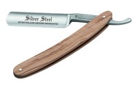 BÖKER BOKER Solingen Rasiermesser Silver Steel Olive 6/8 Olivenholz Germany