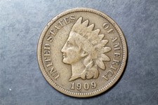 1909 Indian Head 1c small Vf Very Fine #150422B-058