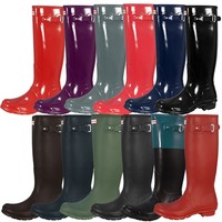 HUNTER GUMMISTIEFEL ORIGINAL GLOSS TALL CLASSIC NATURKAUTSCHUK STIEFEL DIVERSE