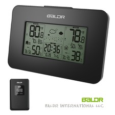 Digital LCD Weather Station Alarm Clock Outdoor Humidity Temperature Backlight