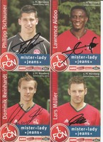 1. FC Nürnberg - 12 unterschriebene Autogrammkarten Saison 2004-2005 
