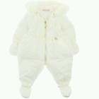 NWT NEW Miss Blumarine Baby Girls luxurious Ivory Snowsuit With Fur Trims 6m