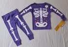 NEW~CARTER'S 2PC GIRL COTTON PAJAMAS BLACK PURPLE GLOW/DARK SIZE 24 months