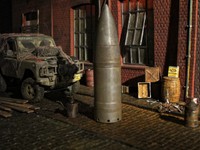 WWII WK II Mörser Karl Granate Geschoss Gerät 40 RC Panzer Diorama Zubehör 1/16 