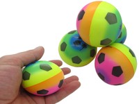 12x Softball  Regenbogen Stressball 6 cm Schaum Ball Knautschball Quetschball