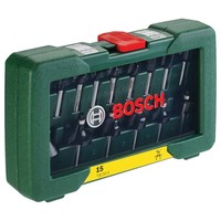 BOSCH Fräser-Set 15-teilig Schaftfräser Schleifer Oberfräser NEU