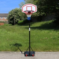 Freistehendes Basketballnetz Korb Rückwand Mit Verstellbar Ständer Set On Wheels