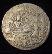 Deities in the Temple Token India 1880-1900 Beautiful Coin Free Shippping