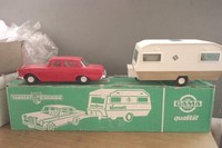 56. 4758 Gama Mercedes Benz W112 Heckflosse Tabbert Wohnwagen OVP selten rar