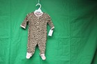 Baby Girls Pink Cheeta Pjs Sleeper Pajamas size 6mo Brand New 