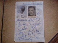 Eintracht Frankfurt 13mal und Spvgg Fürth11mal signiert 50er Jahre-Kress,Höfer