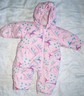 Columbia Snuggly Bunny Bunting Down Filled Infant Girl's 6 Months PINK Reindeer