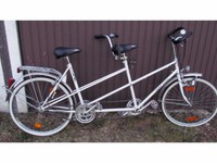 weißes Hera 2000 Tandem Fahrrad 26 Zoll  Felgenbremsen 3 - Gang -Nabenschaltung 