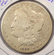 1889-Cc Morgan Silver Dollar $1 - Vg Details - Rare Date Carson City Coin!