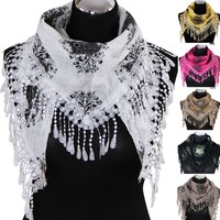 caripe Damen Dreieckstuch PLO Tuch Pali Schal Halstuch Uhu Stola - Eule