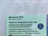 Gamescom Ticket Freitag (ermäßigt)