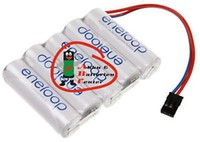 1x Eneloop Empfänger Akku 6V  AA Mignon 1900mAh mit Graupner-St F1x5  Ni-MH 