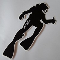 Aufkleber POLARIS Tauchsport Diving Equipment Taucher 80er Sticker Autocollant