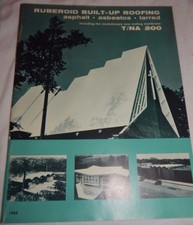 Vintage 1965 Ruberoid Built-Up Roofing Asphalt asbestos tarred book booklet