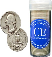 Roll Of Washington Quarters 90% Silver 1932-64 (40 Coins) $10 Face Value