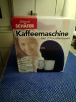 Kaffeemaschine mit 2 Porzellantassen - gebraucht aber guter Zustand