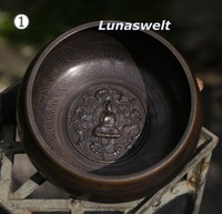 Klangschale mit Buddha Gravur Nepal  Singing Bowl