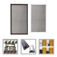 Alu Rahmen Fliegengitter Fenster Insektenschutz Mückengitter Gitter FF16 W/B