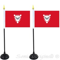 2er SET Fahne Flagge Deutschland Kiel Flag EM Minifahnen Tischfahne Flag6+DA083