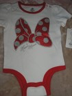12-18 Month Sparkling Minnie Mouse Bow Onesy NWT Disney Store Exclusive
