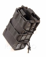 High Speed ​​MOLLE Doppel Gewehr Magazintasche Holster Schwarz