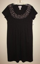 Robbie Bee Nwt Women's Ruffled Neckline Pleated Front Dress Size 12