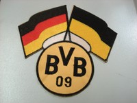 RARITÄT!Rücken-Aufnäher  Deutschlandflagge Borussia Dortmund Fussball Fanartikel