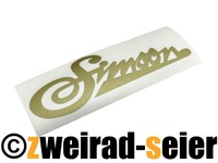 Klebeschriftzug Klebefolie Aufkleber Schriftzug Logo Emblem weich gold Simson 