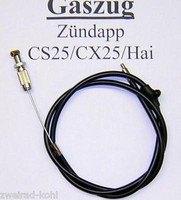 Gaszug Zündapp Cs25 CX25 Hai25 komplett + Stellschraube Mofa Vergaser Magura