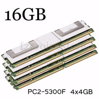 16GB 4x 4GB DDR2 PC2-5300F 667MHz Speicher DIMM CL5 ECC Buffered Desktop AMD RAM