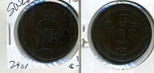 New listing
1875 Sweden 5 Ore Copper Coin Vf Circulated