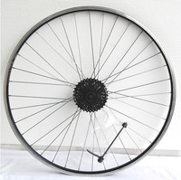 Hinterrad 28 Zoll / Kassette 9-fach + Schnellspanner Hohlkammerfelge schwarz