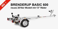 BOOTSTRAILER BRENDERUP BASIC 600 kg Bootsanhänger Easyline